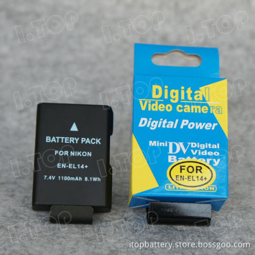 For Nikon EN-EL14 digital camera battery pack, 7.4V 1100mAh,18 months warranty